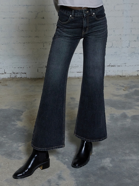 BOOTS-CUT PANTS [D/BLACK]