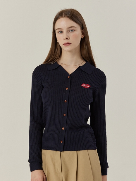PIQUE LOGO KNIT [NAVY]