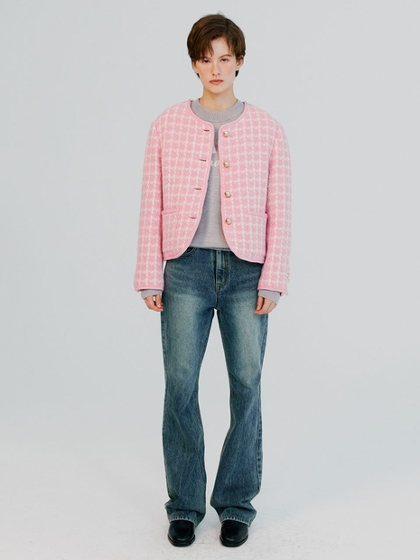 Aileen Hound Tooth Tweed Jacket VC239OJK015M