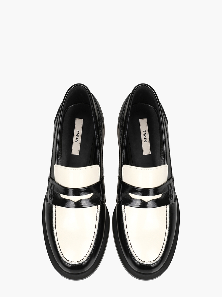 Margaret Loafer - Cream+Black