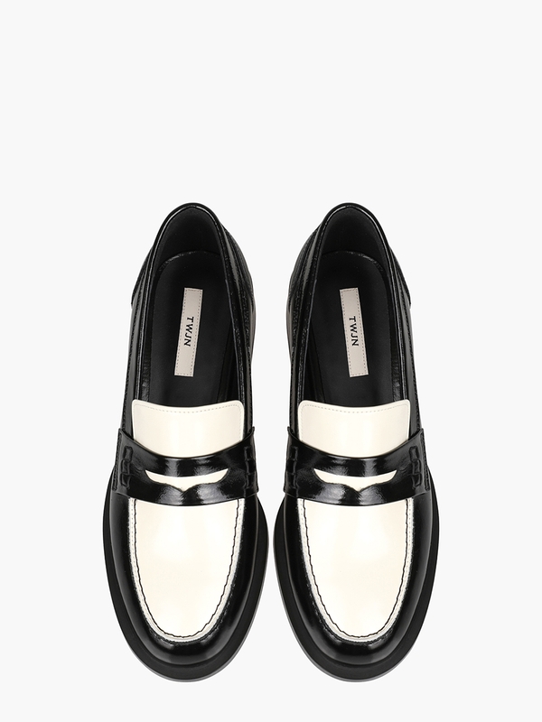 Margaret Loafer - Cream+Black