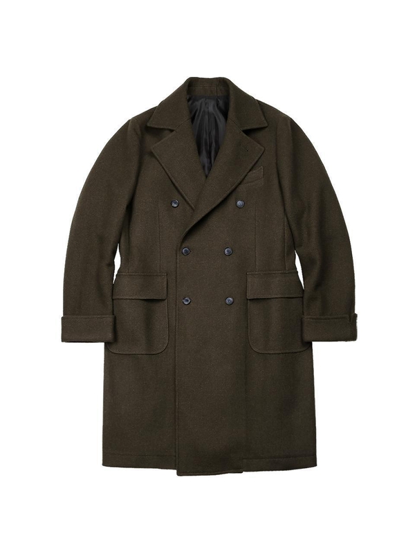 Bonheur Wool Polo Coat (Khaki)