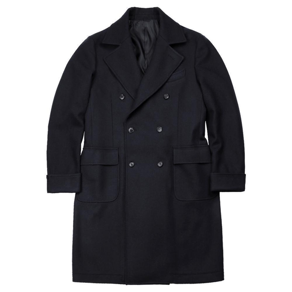 Bonheur Wool Polo Coat (Navy)