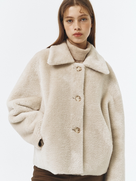 Reversible Cropped Shearing Coat VC239OFU003M