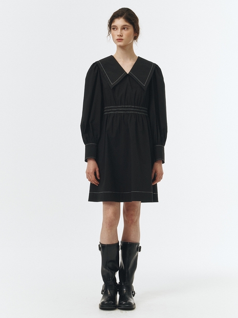 Big Collar Stitch Point Dress VC239OOP006M