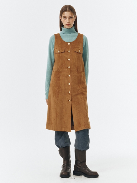 Suede Sleeveless Dress VC2399OP003M