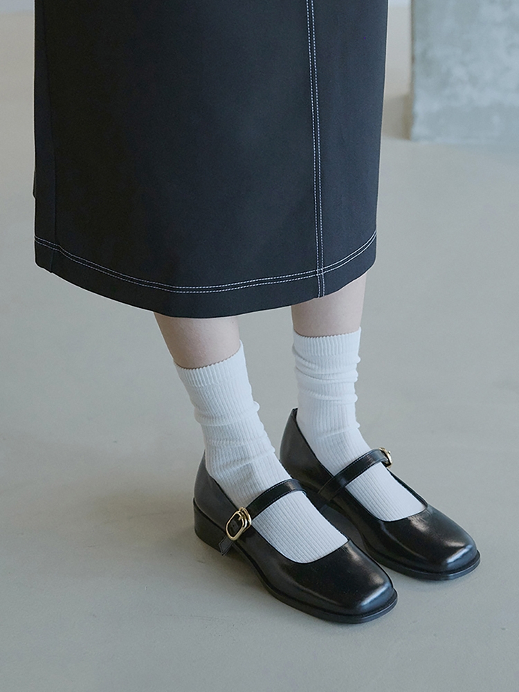 Square toe Maryjane Loafers