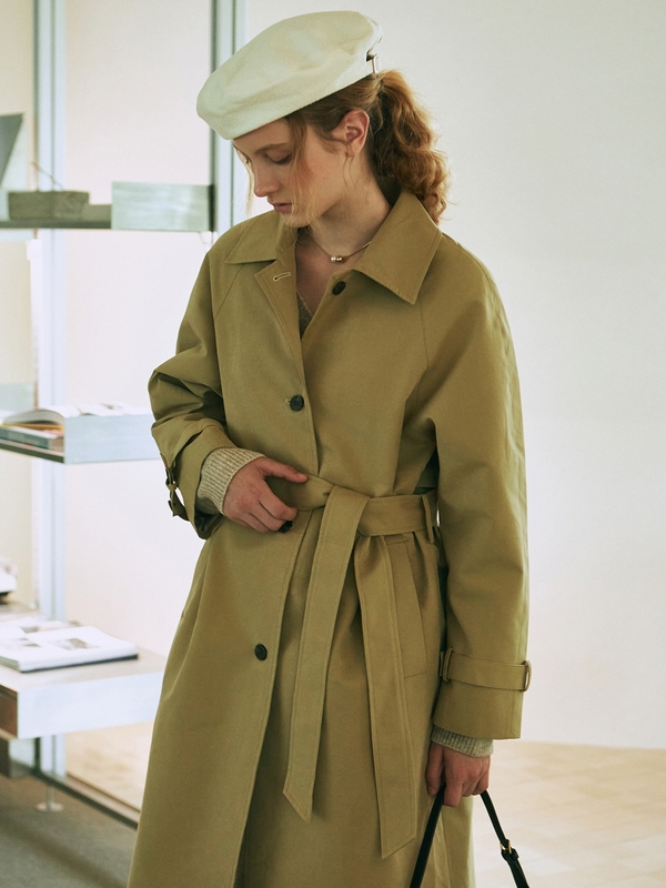 CLASSIC MOOD TRENCH COAT_KHAKI BROWN