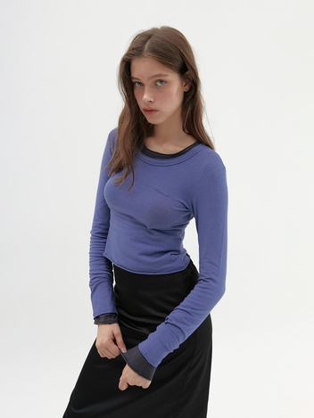 fit layered t-shirts (deep blue)