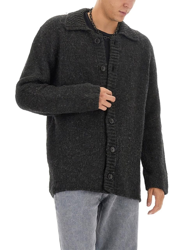 아워레가시 WOOL CARDIGAN M4233BS_SHADOWBLACKFUNKYACRYLIC