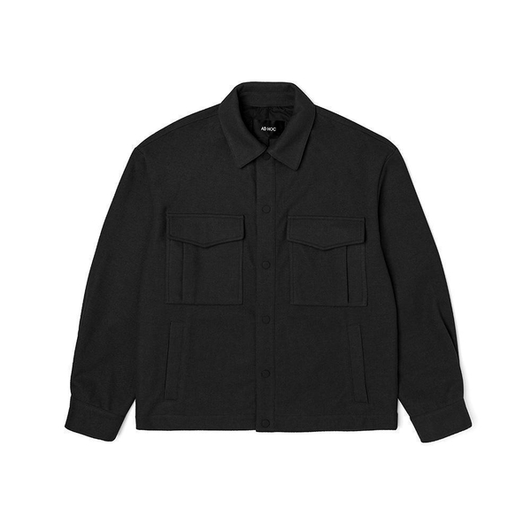 23 FW 남성 방모라이크 투 포켓 셔켓 (BLACK)