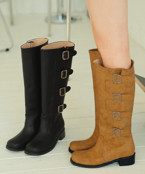 cel3057 buckle long boots _ 2colors