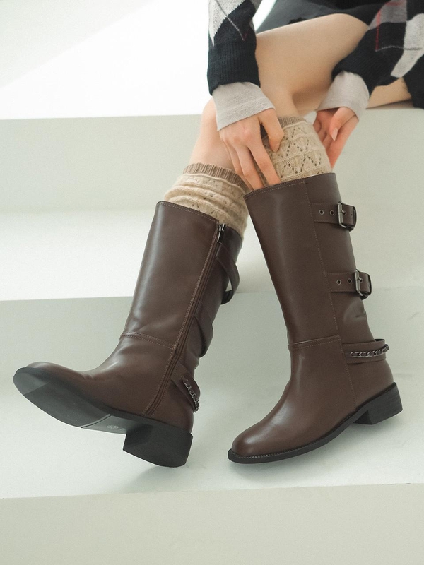 csy565  biker mid boots _ 2colors