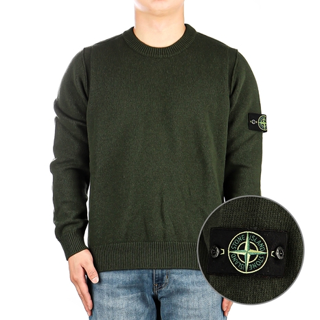 [스톤아일랜드] 23FW (7915508A3 V0058) 남성 와펜 니트