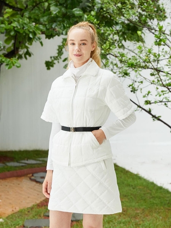 Quiliting Belt Jacket WH