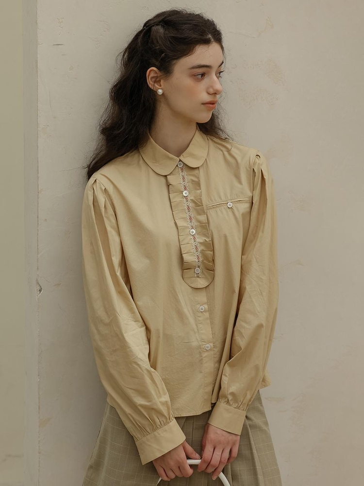 DD_Beige detachable shirt