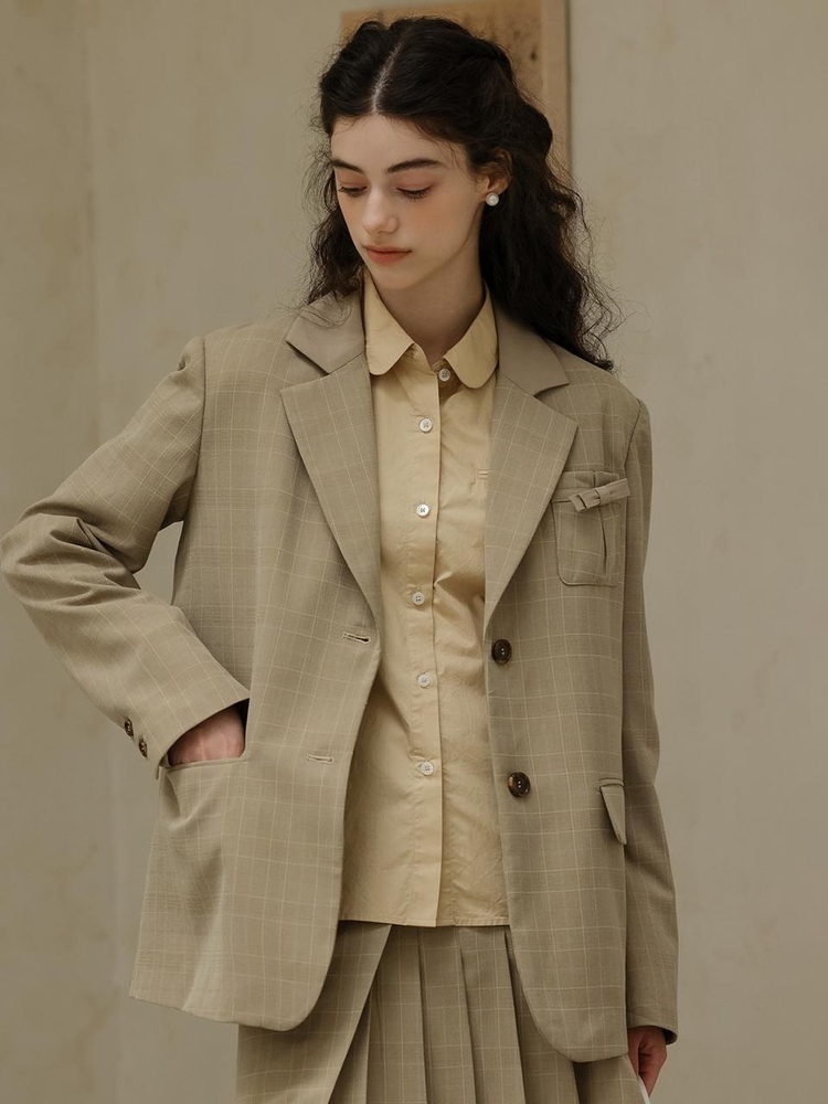 DD_Beige detachable shirt