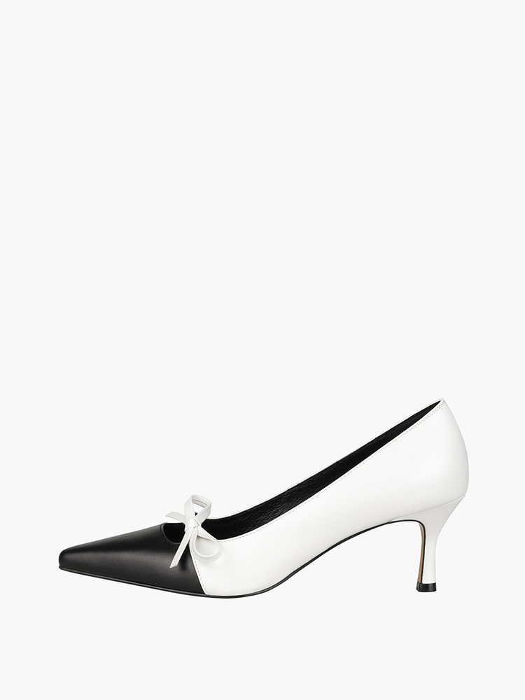 Grace Pumps - White+Black