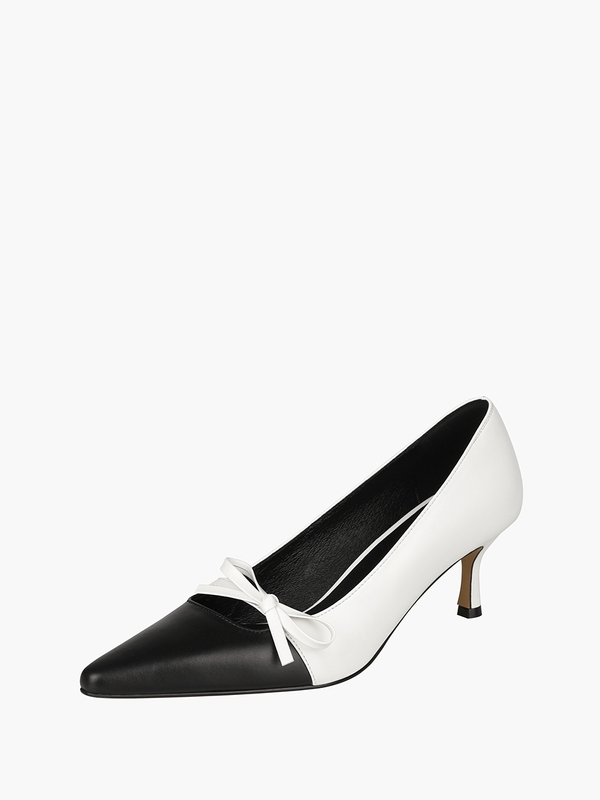 Grace Pumps - White+Black