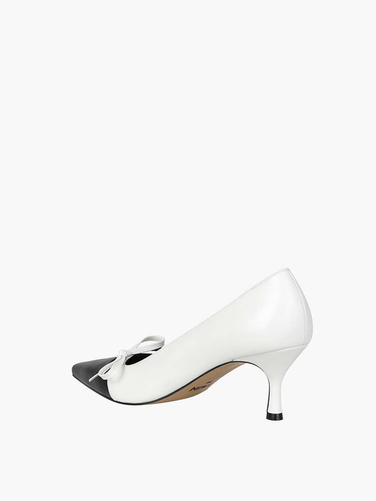 Grace Pumps - White+Black