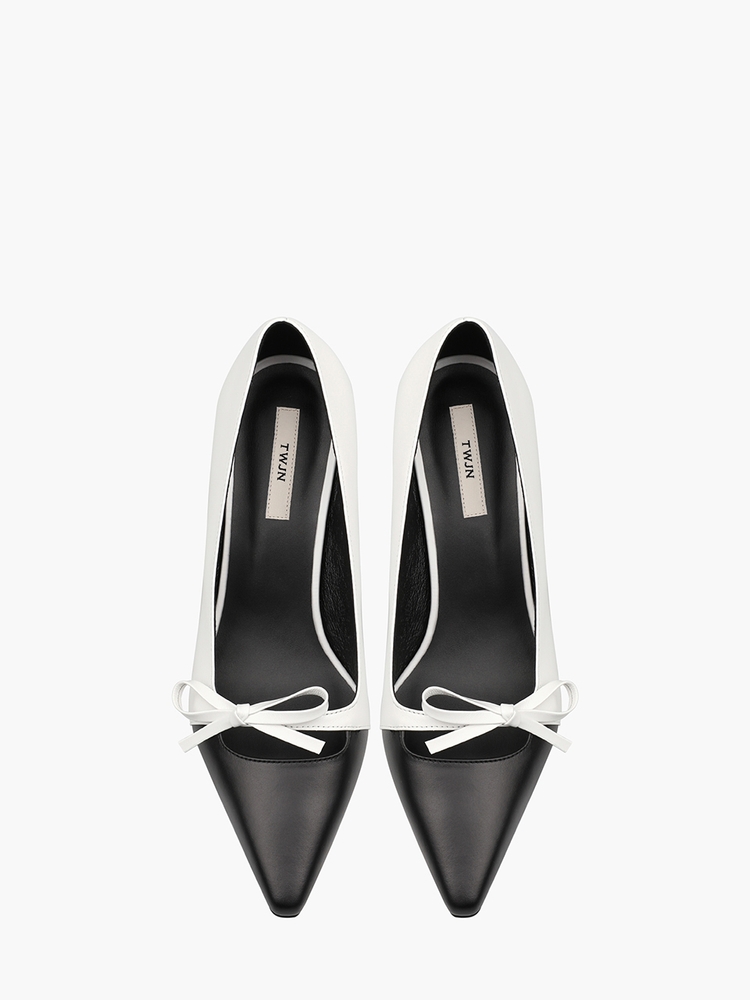 Grace Pumps - White+Black