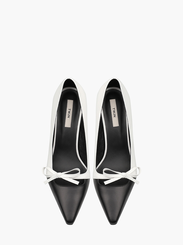 Grace Pumps - White+Black