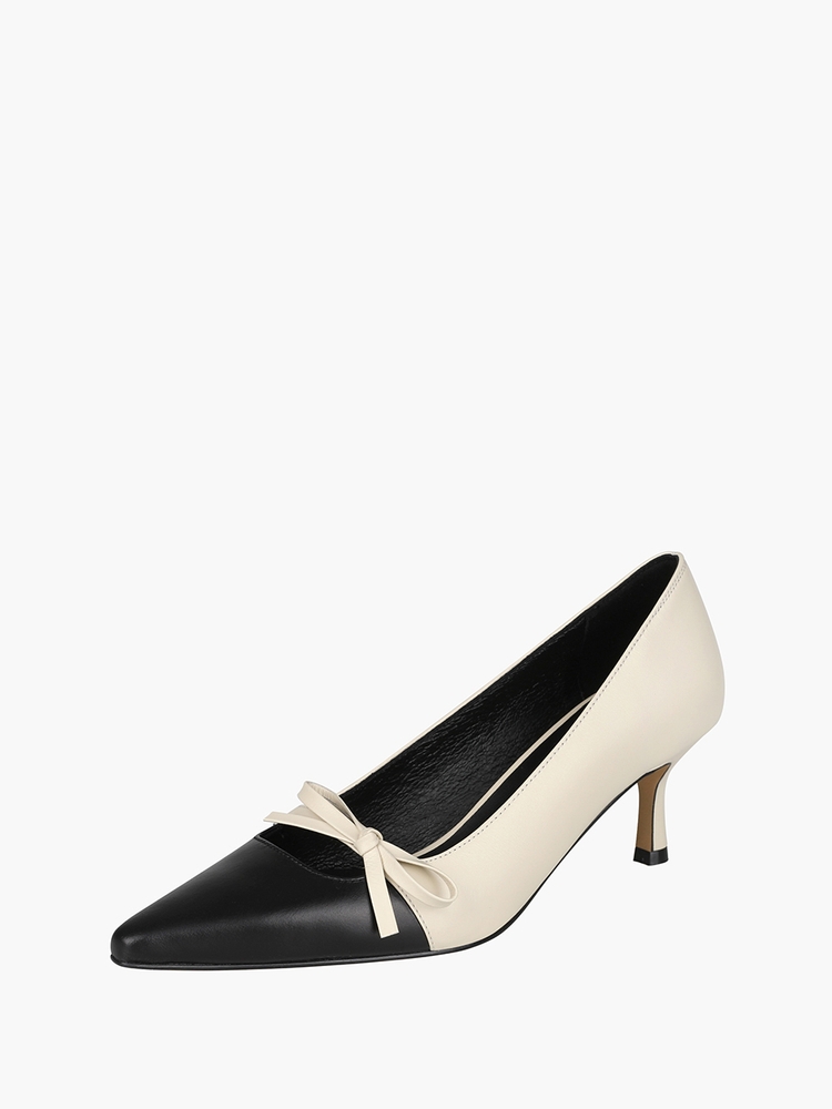 Grace Pumps - Cream+Black