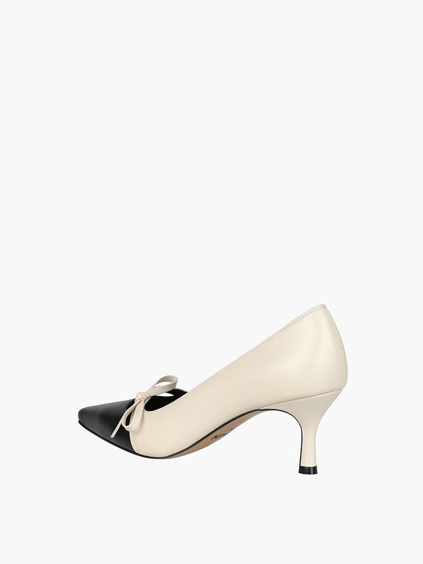 Grace Pumps - Cream+Black