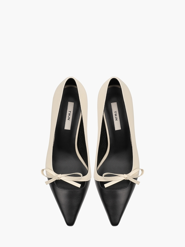 Grace Pumps - Cream+Black