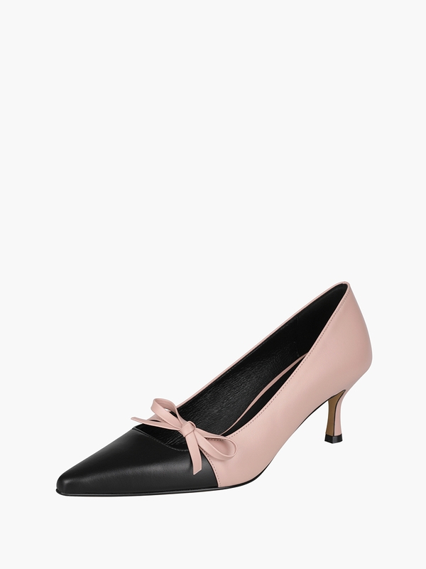 Grace Pumps - Pink+Black