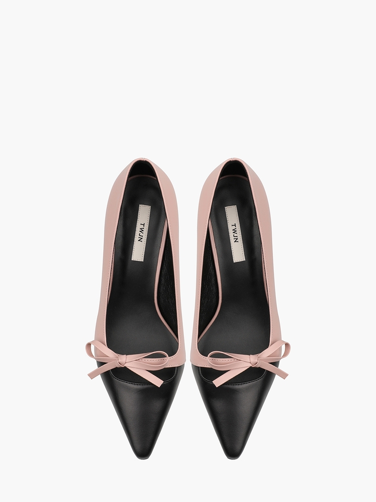 Grace Pumps - Pink+Black