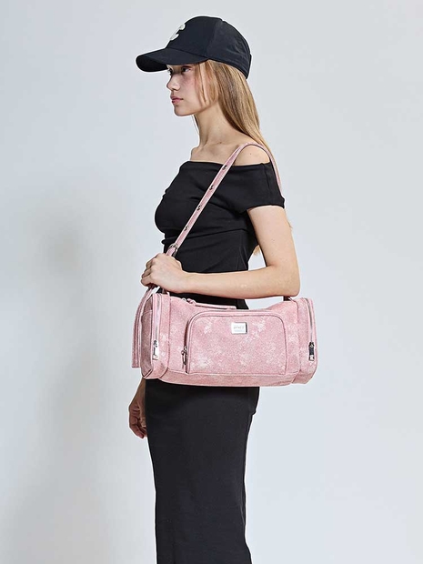 Gym Pocket Leather Bag_DENIM PINK