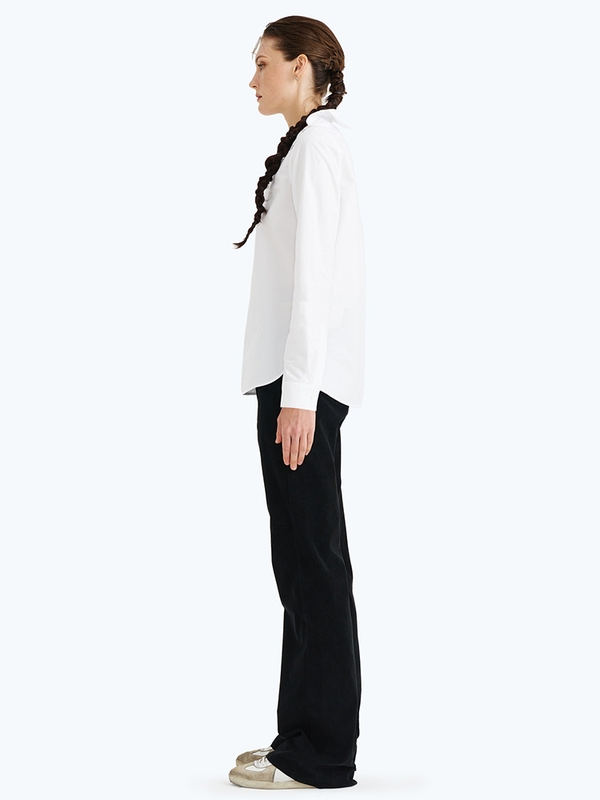 CLASPS DIAGONAL OPEN NECK SHIRTS WHITE