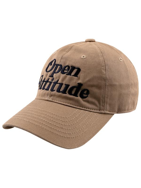 ATTITUDE LETTERING BALL CAP[DARK BEIGE]