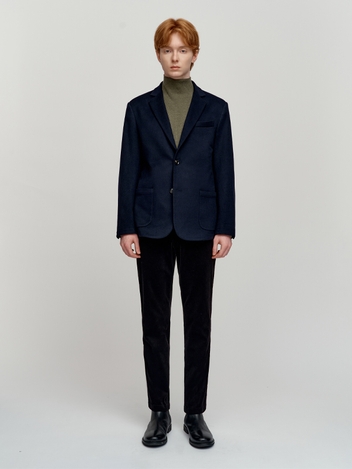 Cashmere Blended Two-button Jacket_Navy