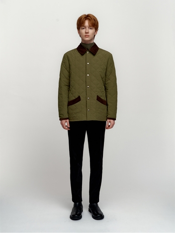 Corduroy Quilting Jumper_Khaki