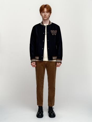 W Wappen Varsity Jacket_Navy