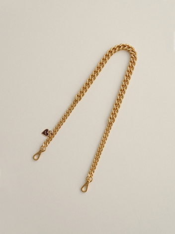 Two Block Love Chain Strap Gold