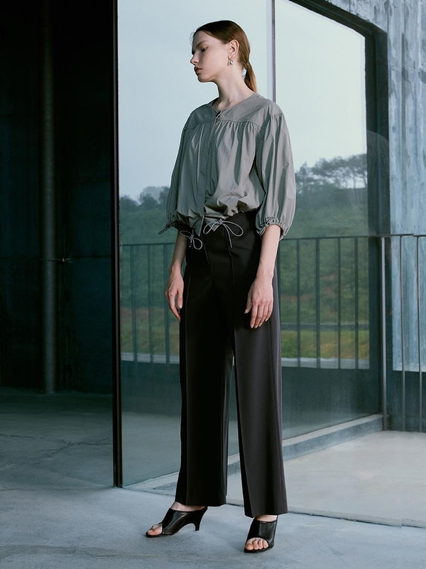 [NUVO10 누보텐]mannish-pintuck wide pants VWPTKI0100