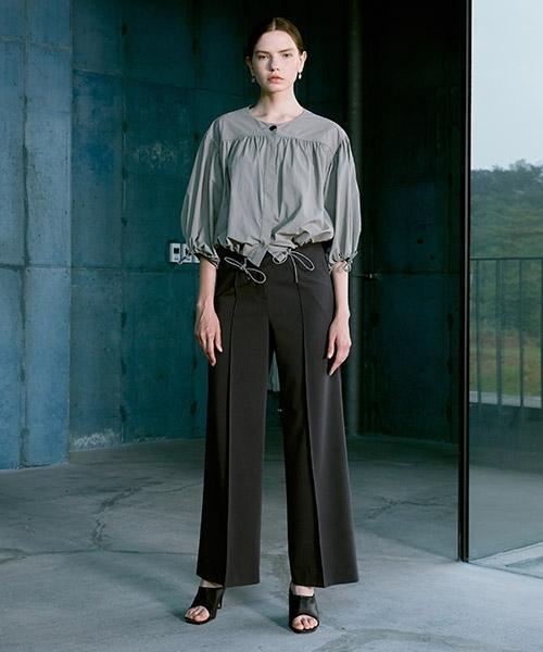 [NUVO10 누보텐]mannish-pintuck wide pants VWPTKI0100