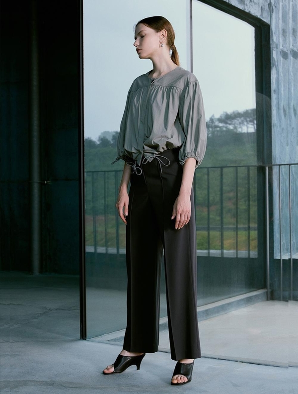 [NUVO10 누보텐]mannish-pintuck wide pants VWPTKI0100