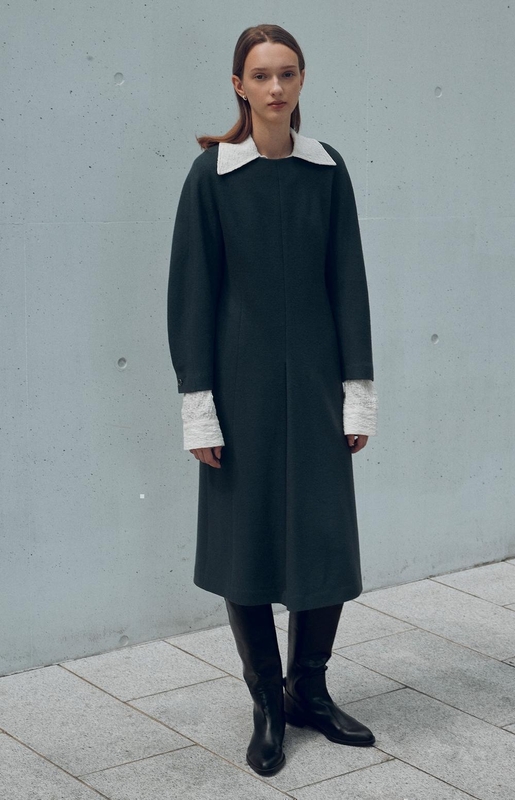 [NUVO10 누보텐]solid round neck wool dress VWOPLK0100