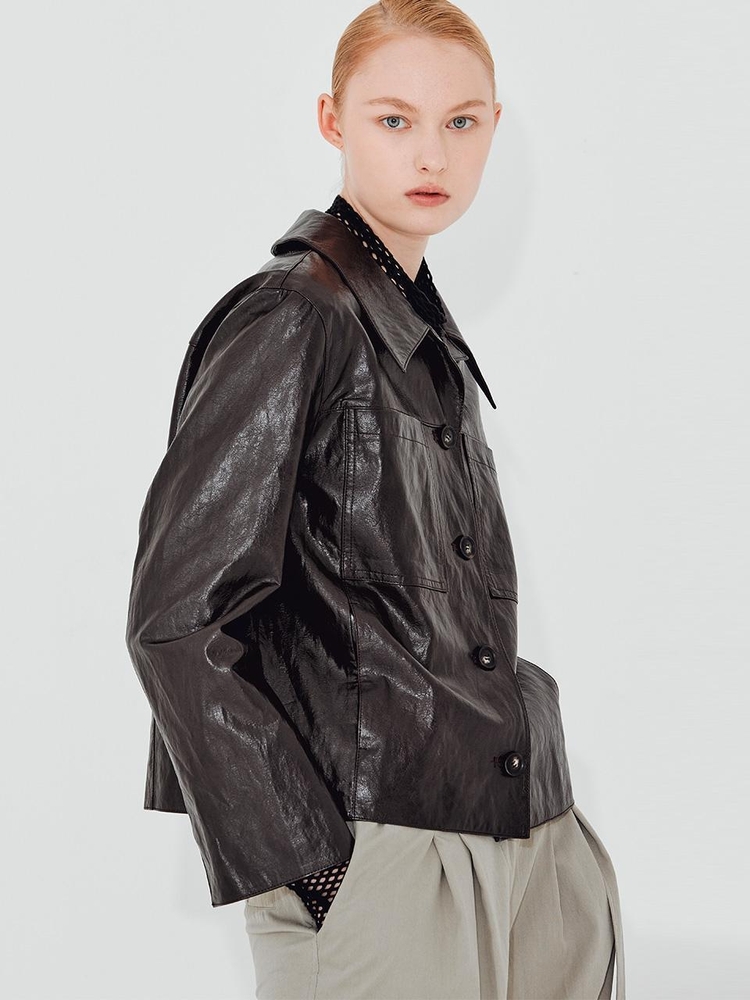 [NUVO10 누보텐]artificial leather casual jacket VWJKLI0100