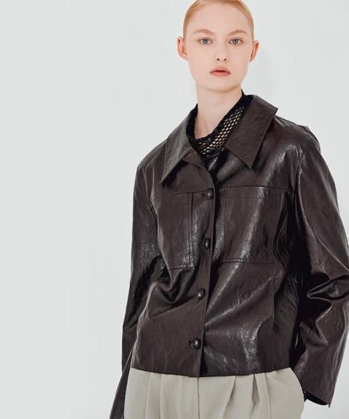 [NUVO10 누보텐]artificial leather casual jacket VWJKLI0100