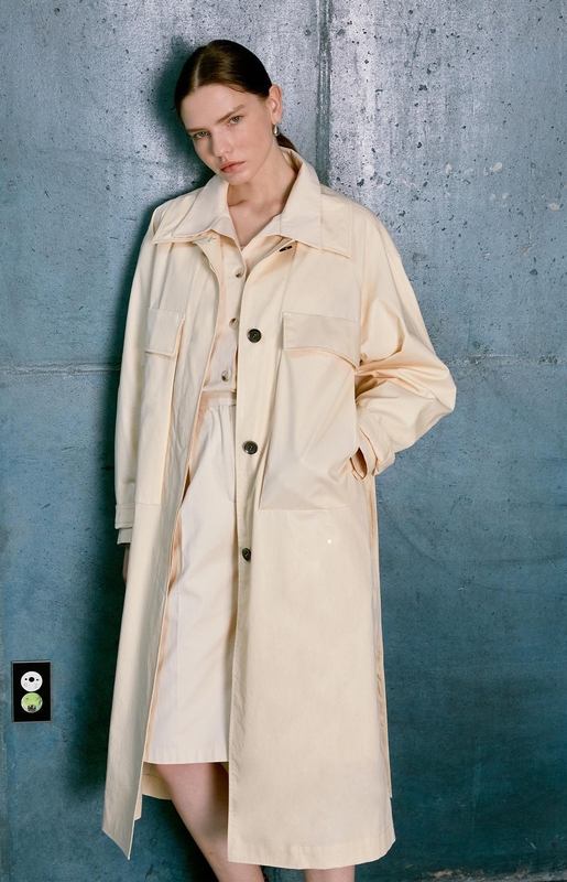 [NUVO10 누보텐]wide collar belted trench coat VWTCKI0100