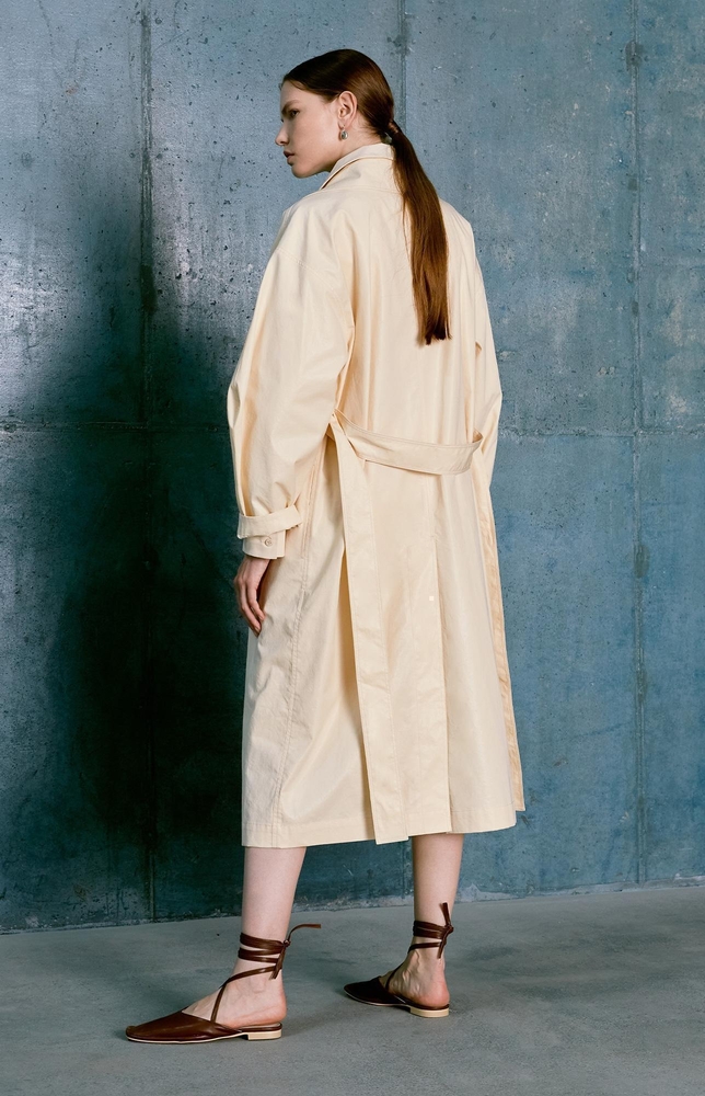 [NUVO10 누보텐]wide collar belted trench coat VWTCKI0100