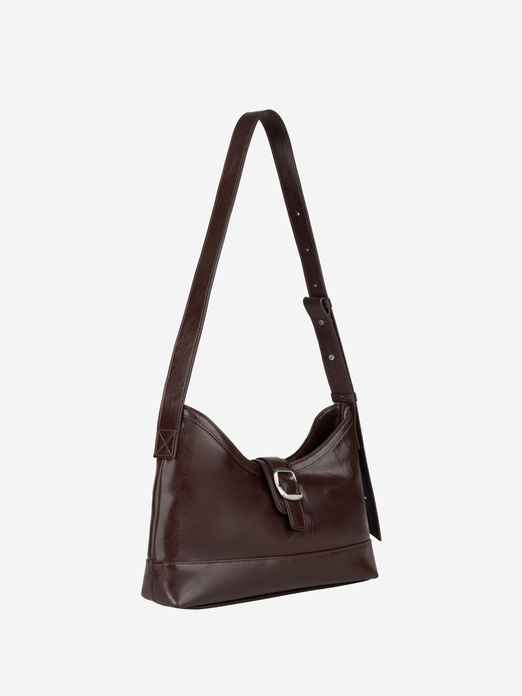 veil middle bag - crinkle choco brown