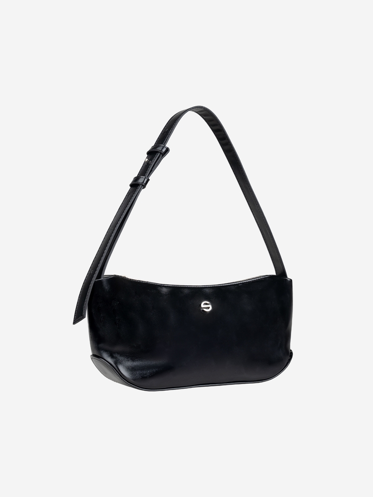 Groove middle bag - glossy black