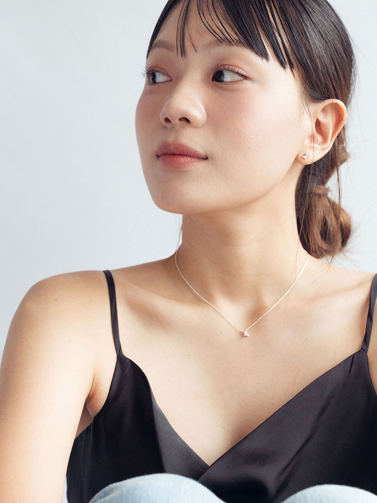 Baguette mini cubic necklace