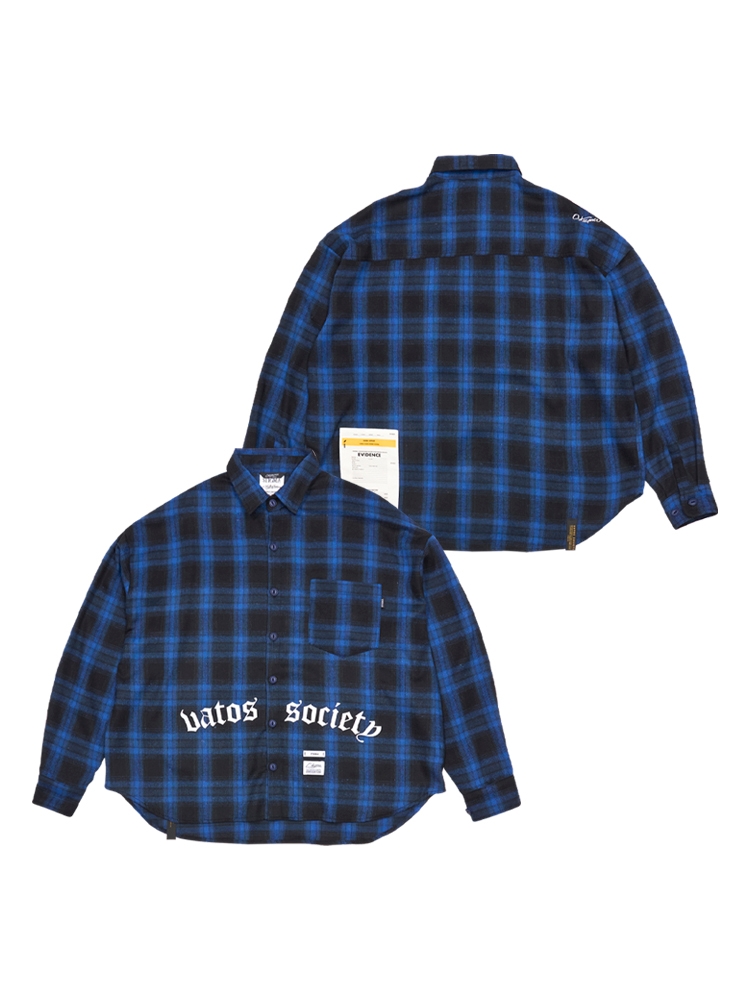 VATOS OVERSIZED LONG SLEEVES SHIRTS BLUE